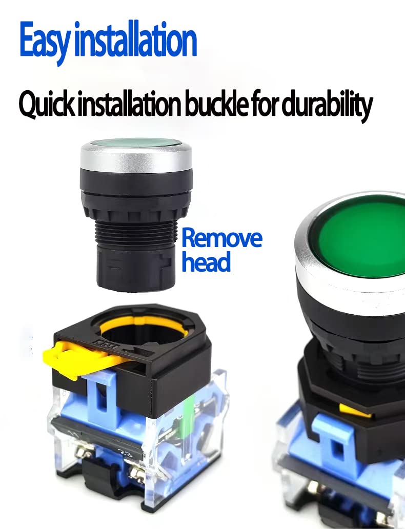 QL-LINRUN Push Button Box Momentary Green Push Button Station Box - Image 3